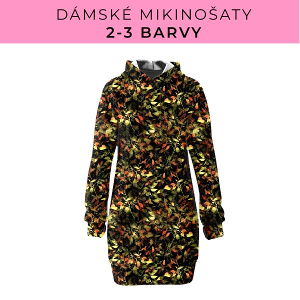 DÁMSKÝ střih - Mikinošaty 2-3 barvy