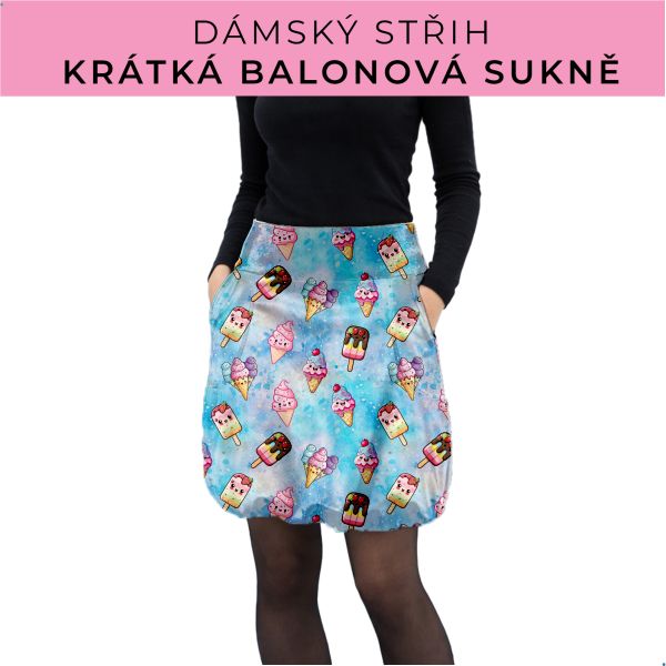 Dámský střih - balonová krátká sukně