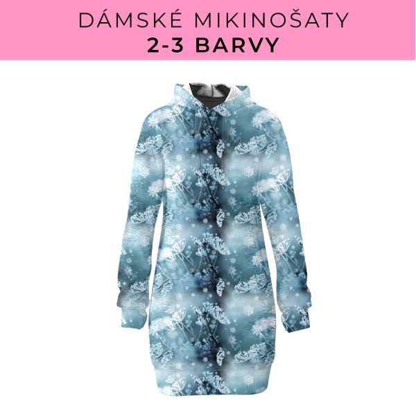 DÁMSKÝ střih - Mikinošaty 2-3 barvy