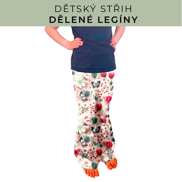 Dětský střih - Dělené legíny