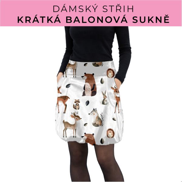 Dámský střih - balonová krátká sukně