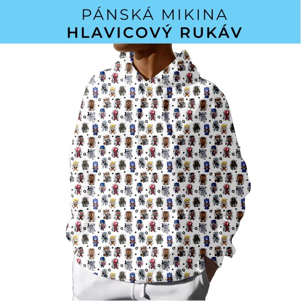 PÁNSKÝ střih - mikina s kapucí