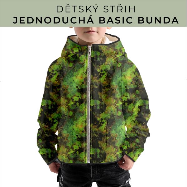 Dětský střih - jednoduchá dětská BASIC  bunda