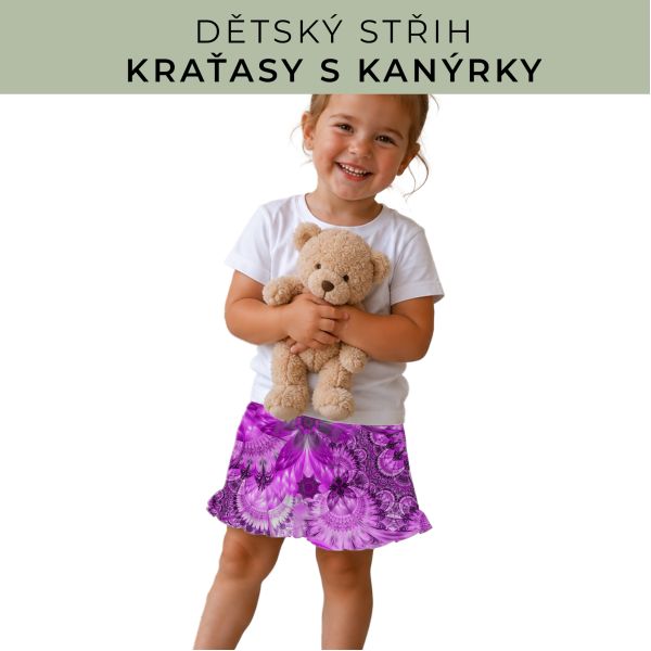 Dětský střih - Kraťásky s kanýrkem