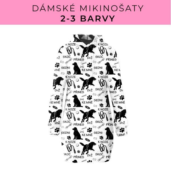 DÁMSKÝ střih - Mikinošaty 2-3 barvy
