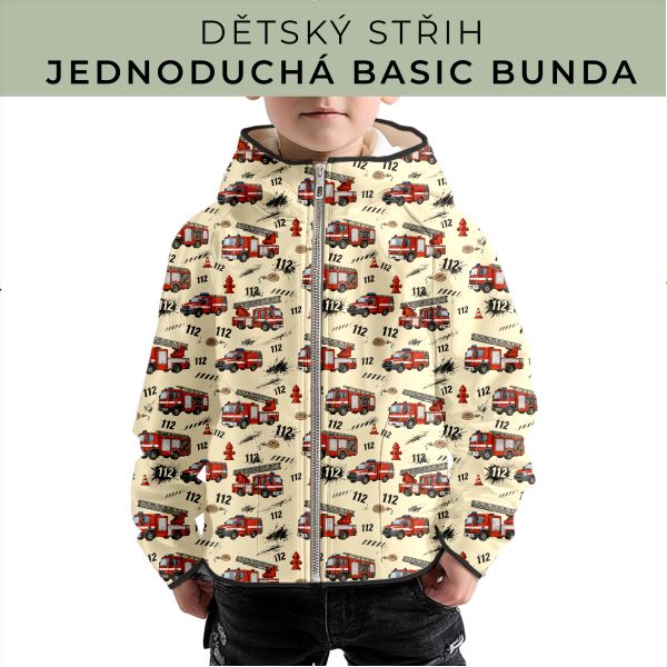 Dětský střih - jednoduchá dětská BASIC  bunda
