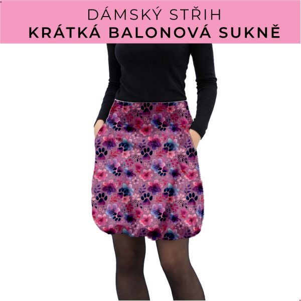Dámský střih - balonová krátká sukně