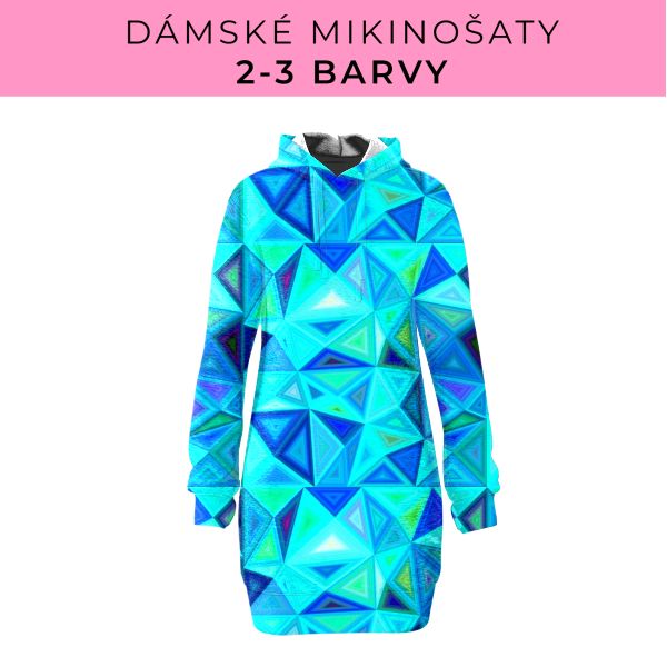 DÁMSKÝ střih - Mikinošaty 2-3 barvy