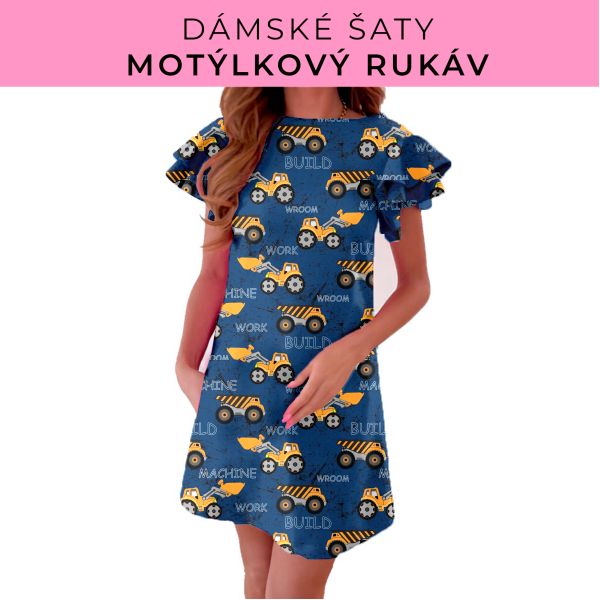 DÁMSKÝ střih - šaty s motýlkovým rukávem