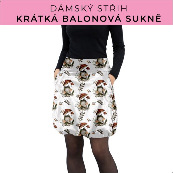 Dámský střih - balonová krátká sukně