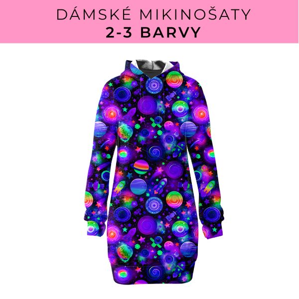 DÁMSKÝ střih - Mikinošaty 2-3 barvy
