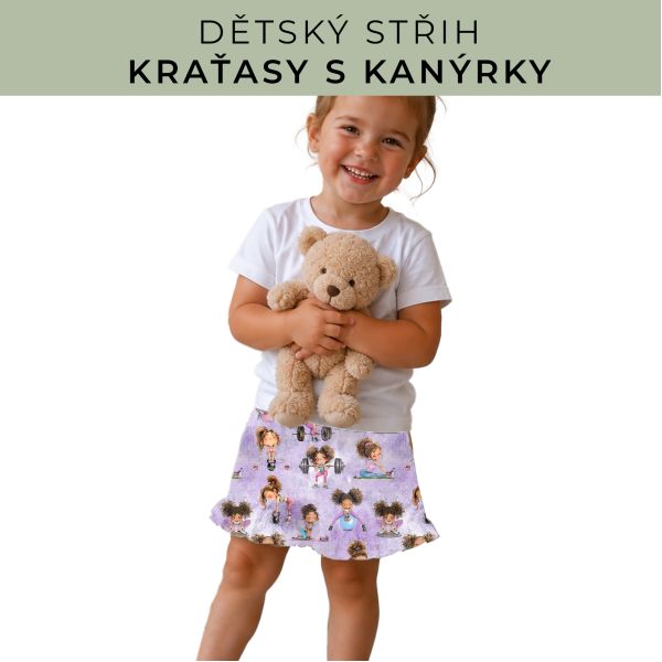Dětský střih - Kraťásky s kanýrkem