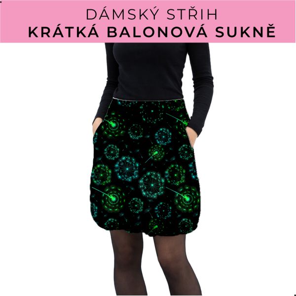Dámský střih - balonová krátká sukně
