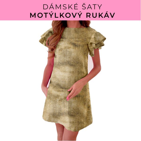 DÁMSKÝ střih - šaty s motýlkovým rukávem