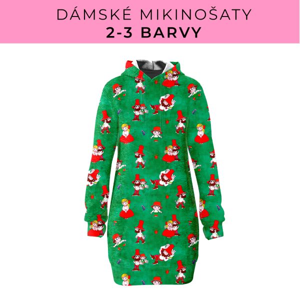 DÁMSKÝ střih - Mikinošaty 2-3 barvy
