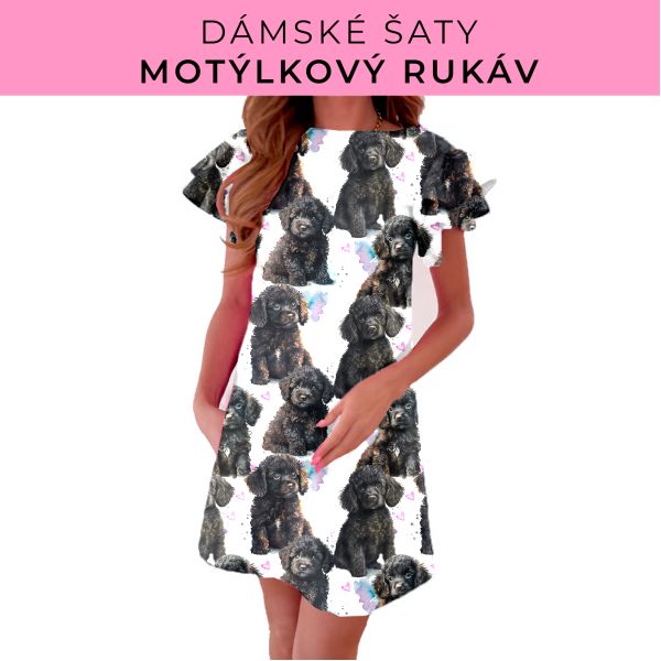 DÁMSKÝ střih - šaty s motýlkovým rukávem