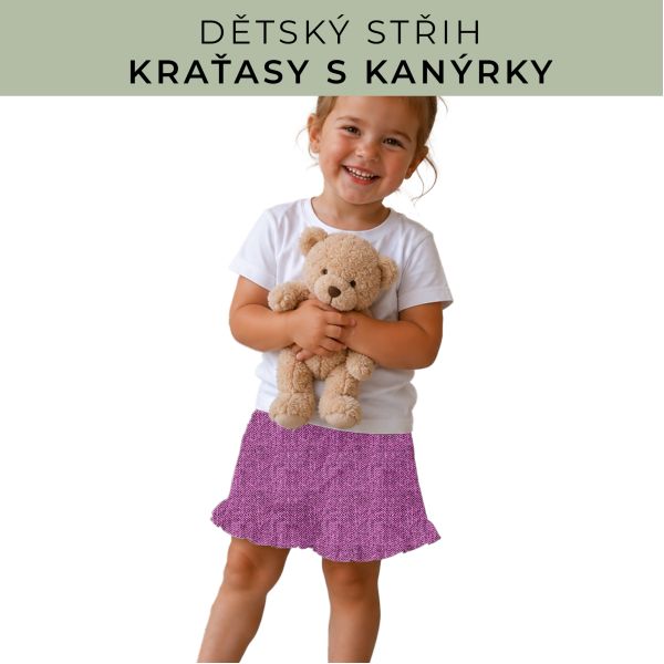 Dětský střih - Kraťásky s kanýrkem