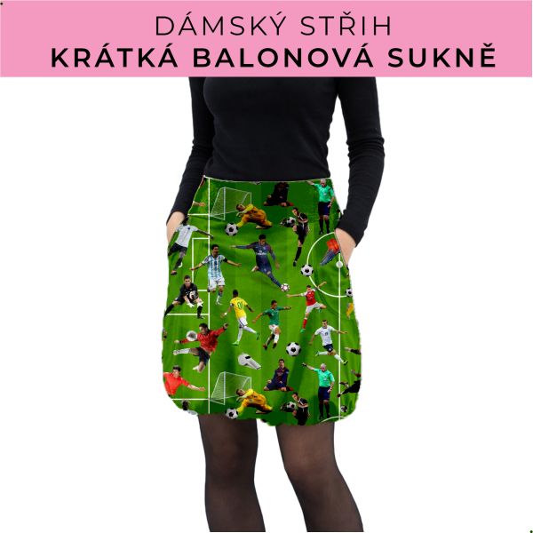 Dámský střih - balonová krátká sukně