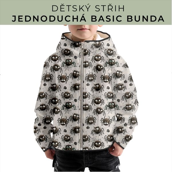 Dětský střih - jednoduchá dětská BASIC  bunda