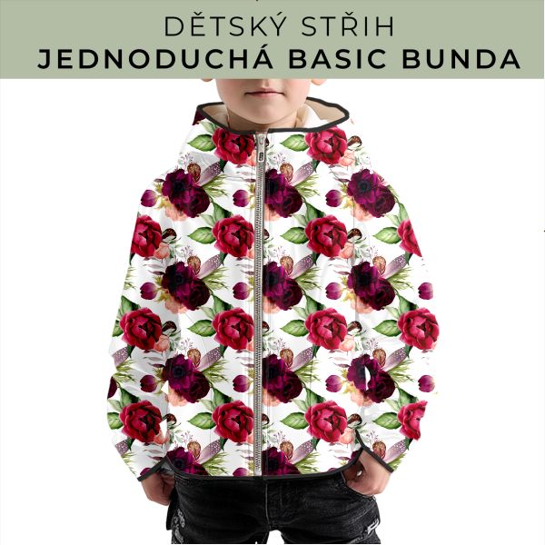 Dětský střih - jednoduchá dětská BASIC  bunda