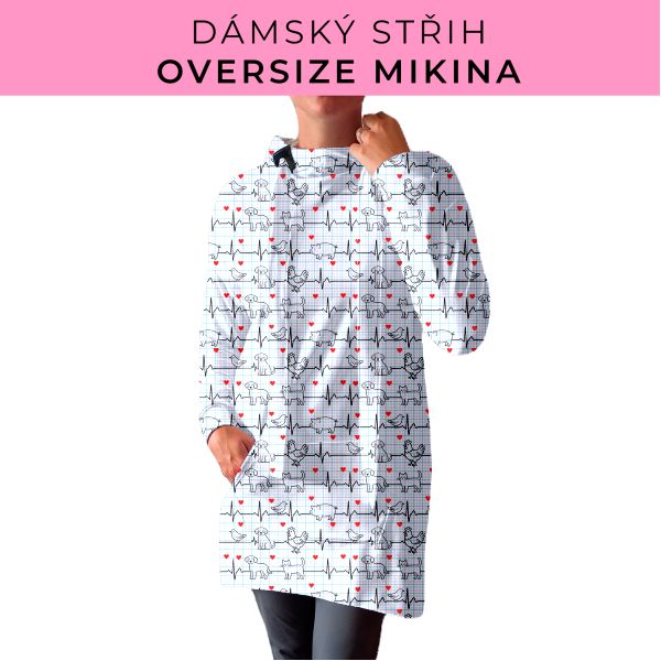 DÁMSKÝ střih - Oversize mikina