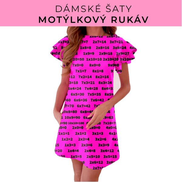 DÁMSKÝ střih - šaty s motýlkovým rukávem