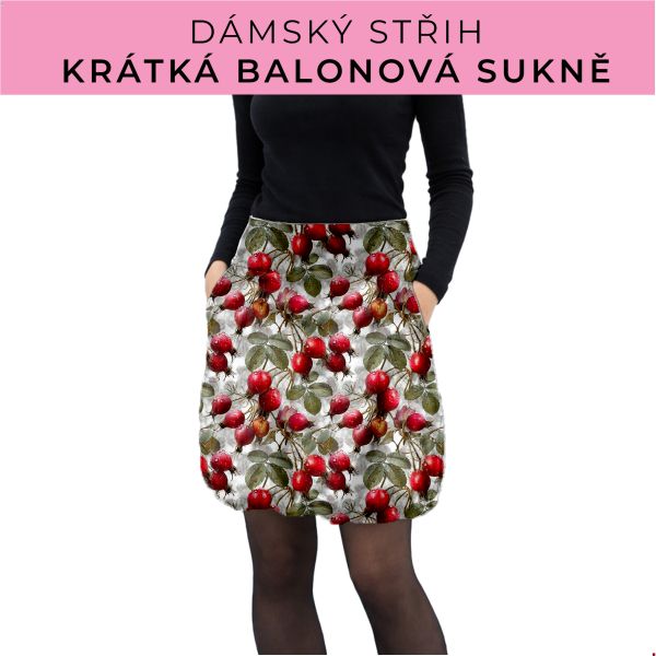 Dámský střih - balonová krátká sukně