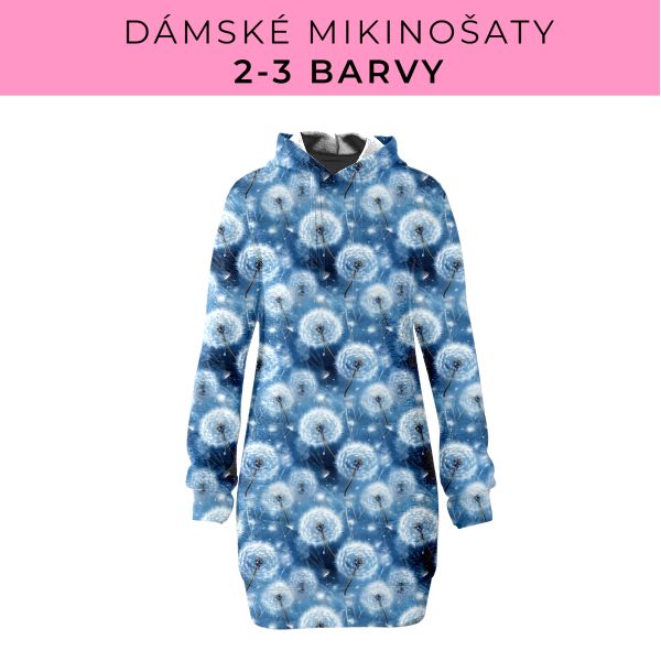 DÁMSKÝ střih - Mikinošaty 2-3 barvy