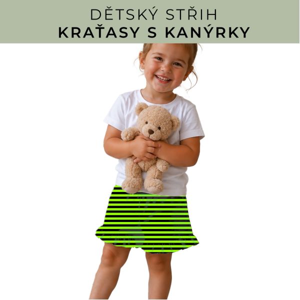 Dětský střih - Kraťásky s kanýrkem