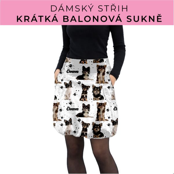 Dámský střih - balonová krátká sukně