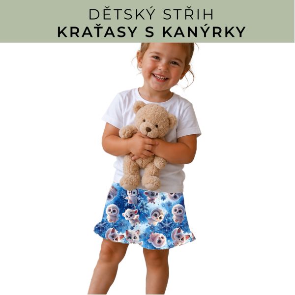 Dětský střih - Kraťásky s kanýrkem