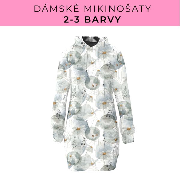 DÁMSKÝ střih - Mikinošaty 2-3 barvy