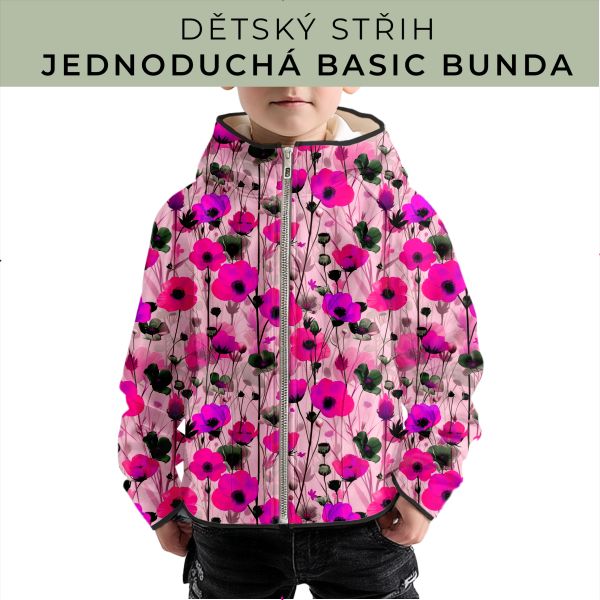 Dětský střih - jednoduchá dětská BASIC  bunda