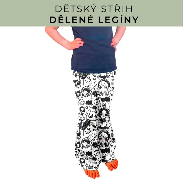 Dětský střih - Dělené legíny