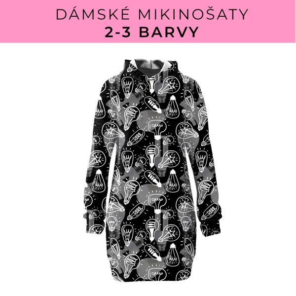 DÁMSKÝ střih - Mikinošaty 2-3 barvy