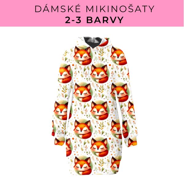 DÁMSKÝ střih - Mikinošaty 2-3 barvy