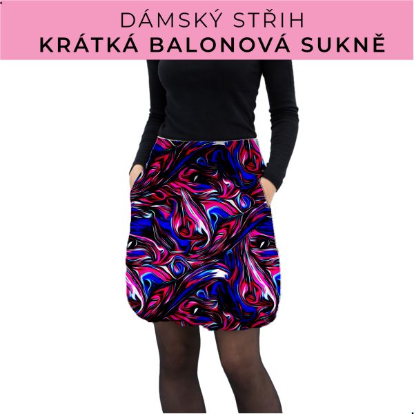 Dámský střih - balonová krátká sukně