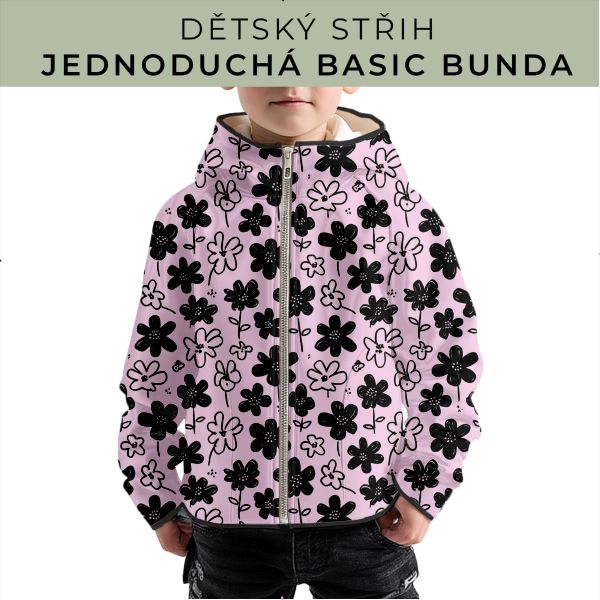 Dětský střih - jednoduchá dětská BASIC  bunda
