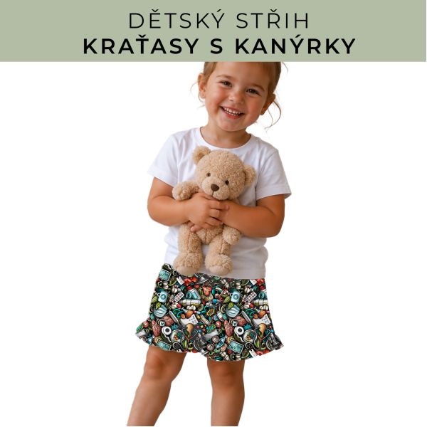 Dětský střih - Kraťásky s kanýrkem