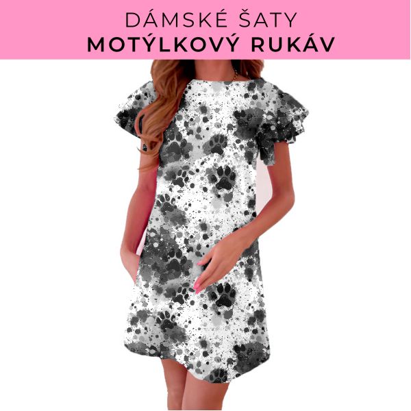 DÁMSKÝ střih - šaty s motýlkovým rukávem