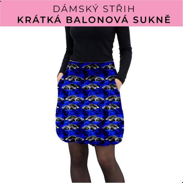 Dámský střih - balonová krátká sukně