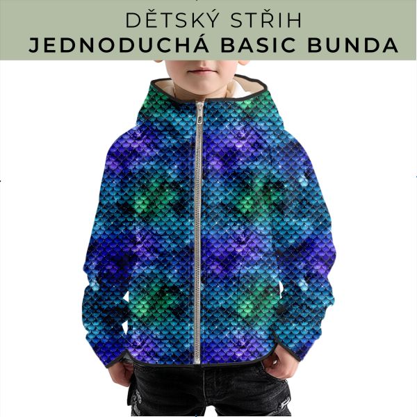 Dětský střih - jednoduchá dětská BASIC  bunda