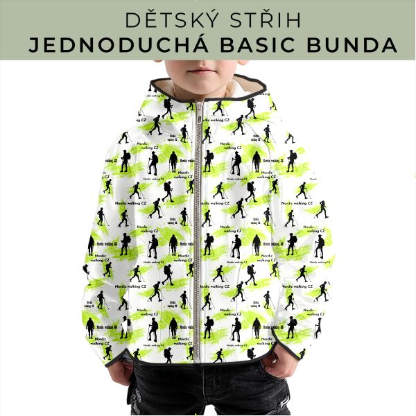 Dětský střih - jednoduchá dětská BASIC  bunda