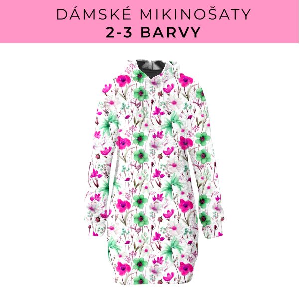 DÁMSKÝ střih - Mikinošaty 2-3 barvy