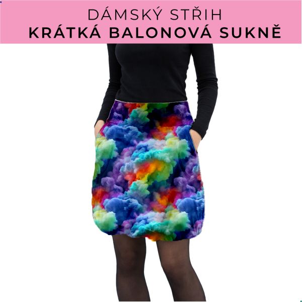 Dámský střih - balonová krátká sukně