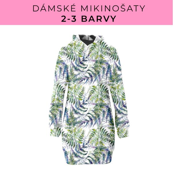 DÁMSKÝ střih - Mikinošaty 2-3 barvy