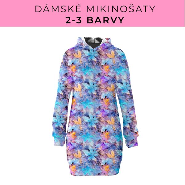DÁMSKÝ střih - Mikinošaty 2-3 barvy