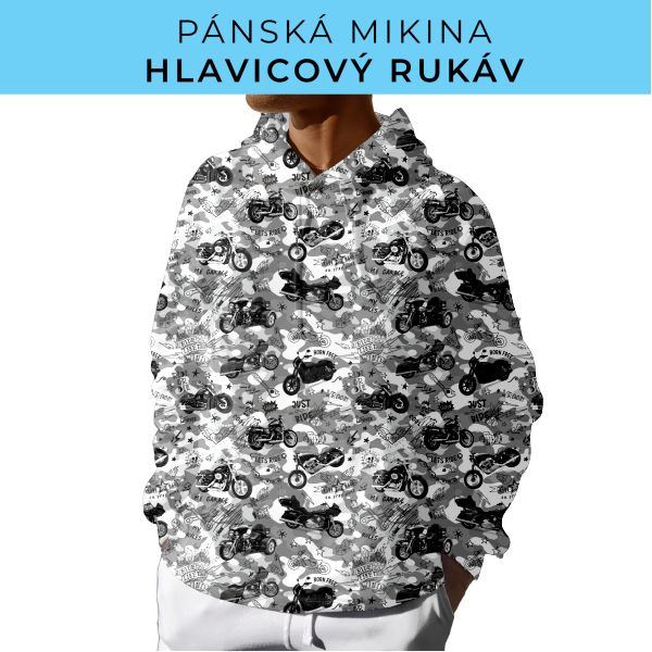 PÁNSKÝ střih - mikina s kapucí