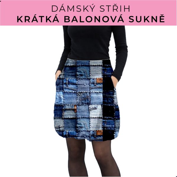 Dámský střih - balonová krátká sukně