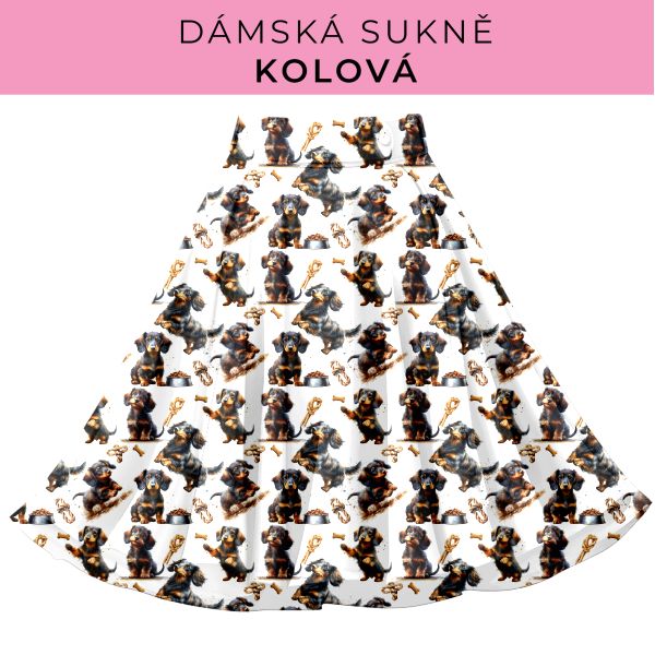 DÁMSKÝ střih - Kolová sukně